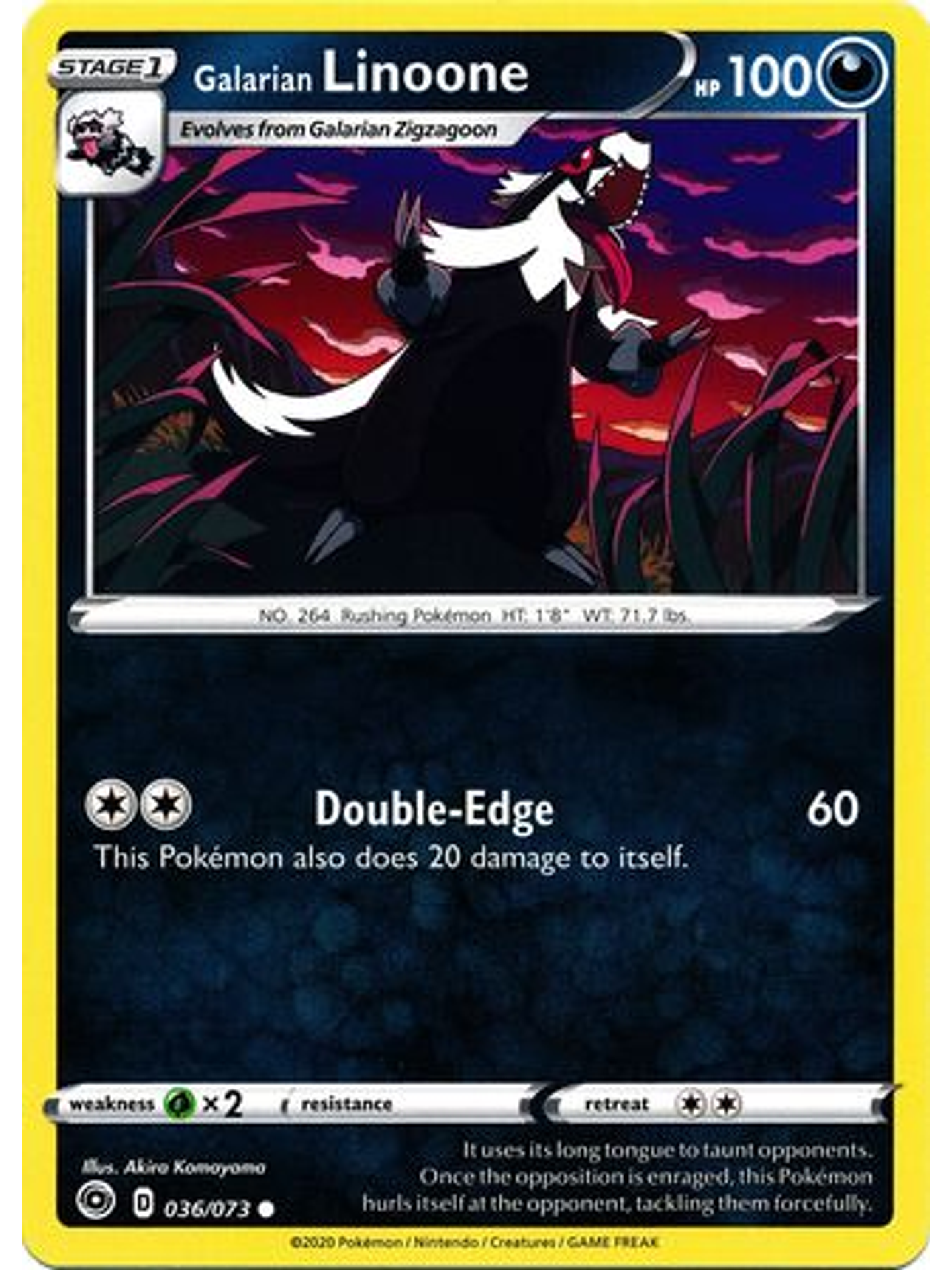 Galarian Linoone - 036/073 - Common 1