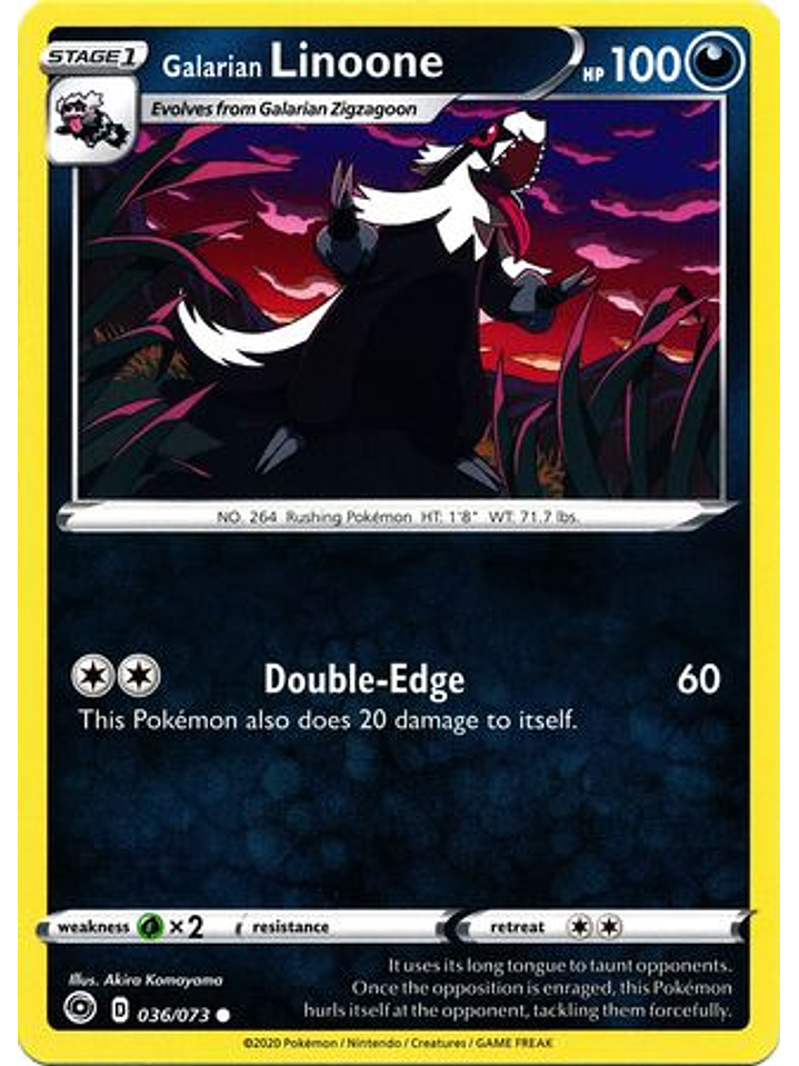 Galarian Linoone - 036/073 - Common 1