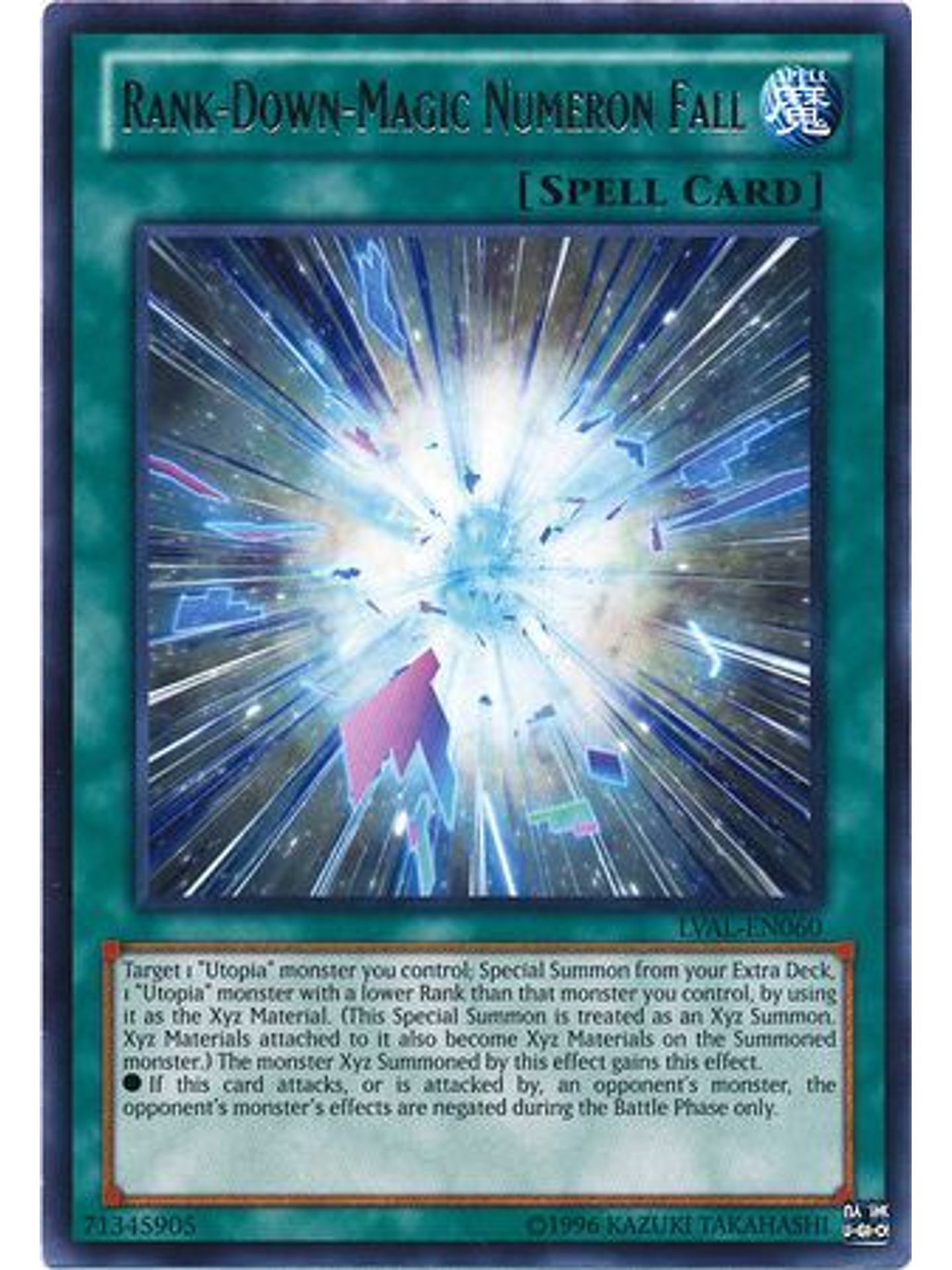 Rank-Down-Magic Numeron Fall - LVAL-EN060 - Rare Unlimited 1