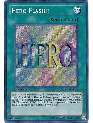 Hero Flash!! - RYMP-EN027 - Secret Rare 1st Edition