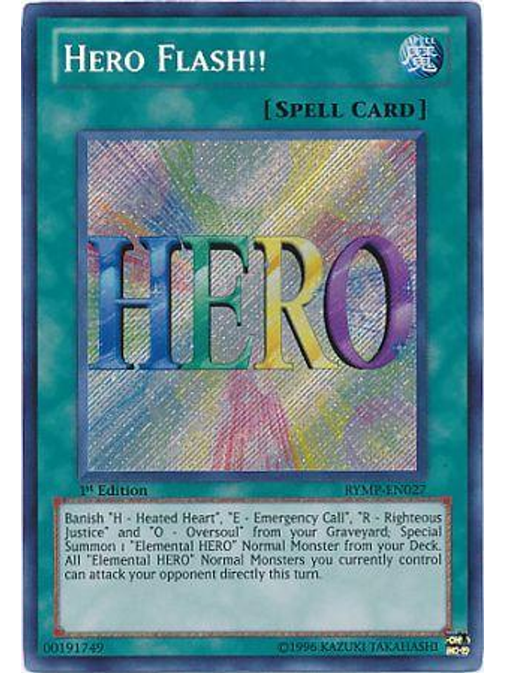 Hero Flash!! - RYMP-EN027 - Secret Rare 1st Edition 1