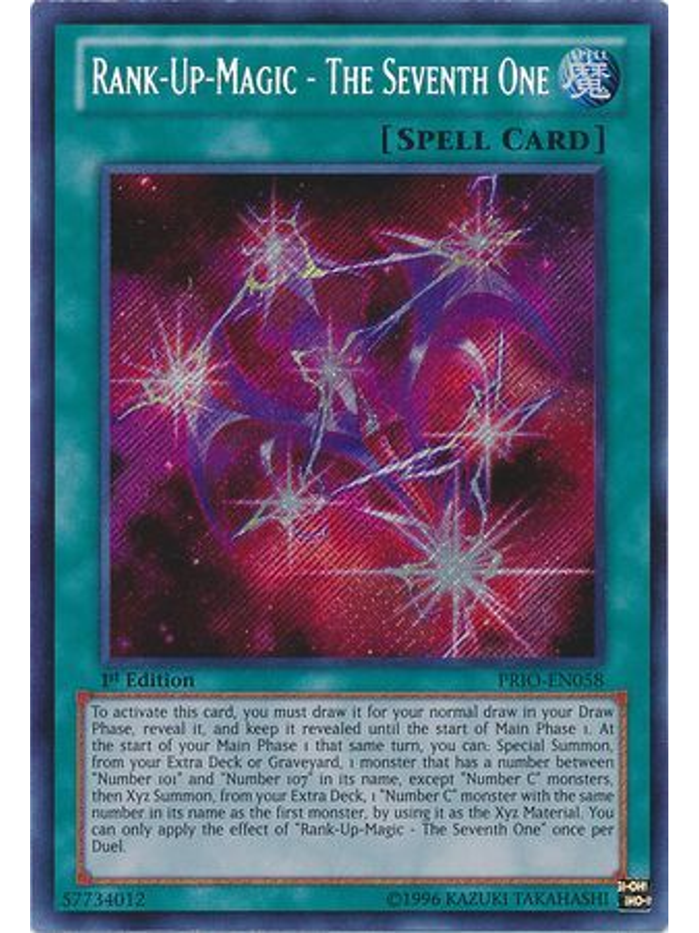 Rank-Up-Magic - The Seventh One - PRIO-EN058 - Secret Rare 1st Edition 1