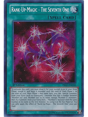Rank-Up-Magic - The Seventh One - PRIO-EN058 - Secret Rare 1st Edition