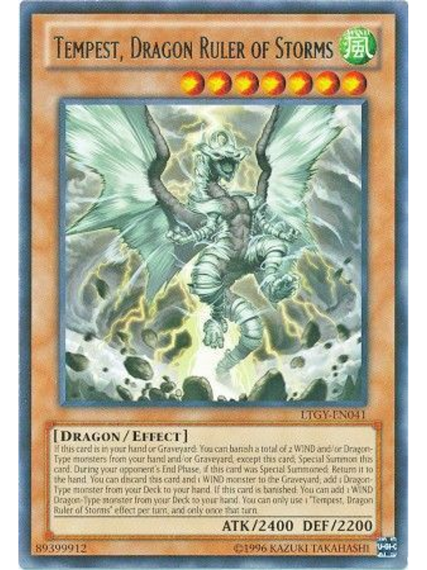 Tempest, Dragon Ruler of Storms - LTGY-EN041 - Rare Unlimited 1