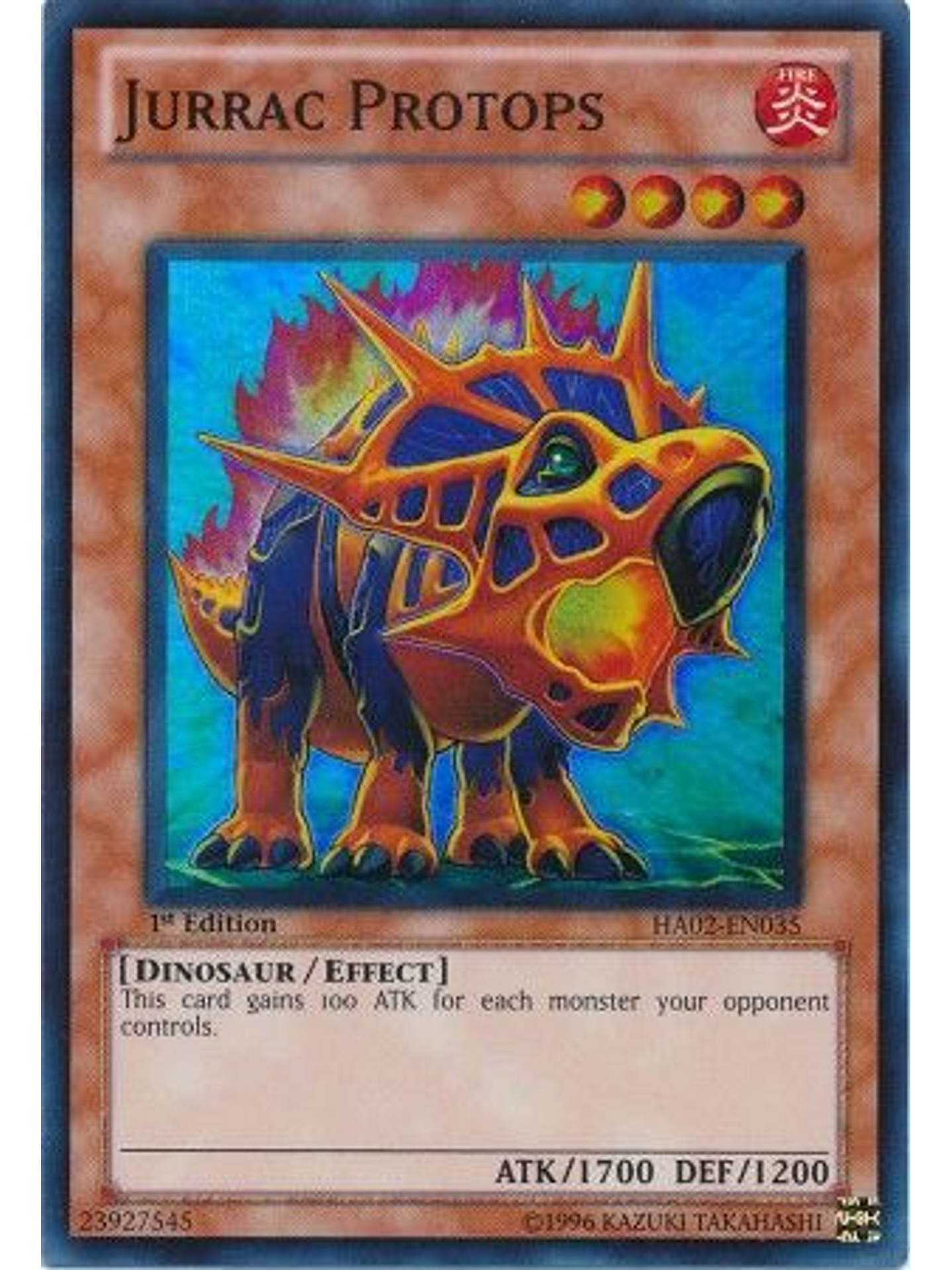 Jurrac Protops - HA02-EN035 - Super Rare 1st Edition 1