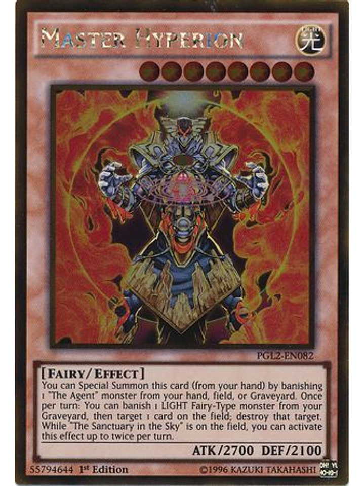 Master Hyperion - PGL2-EN082 - Gold Rare 1st Edition 1