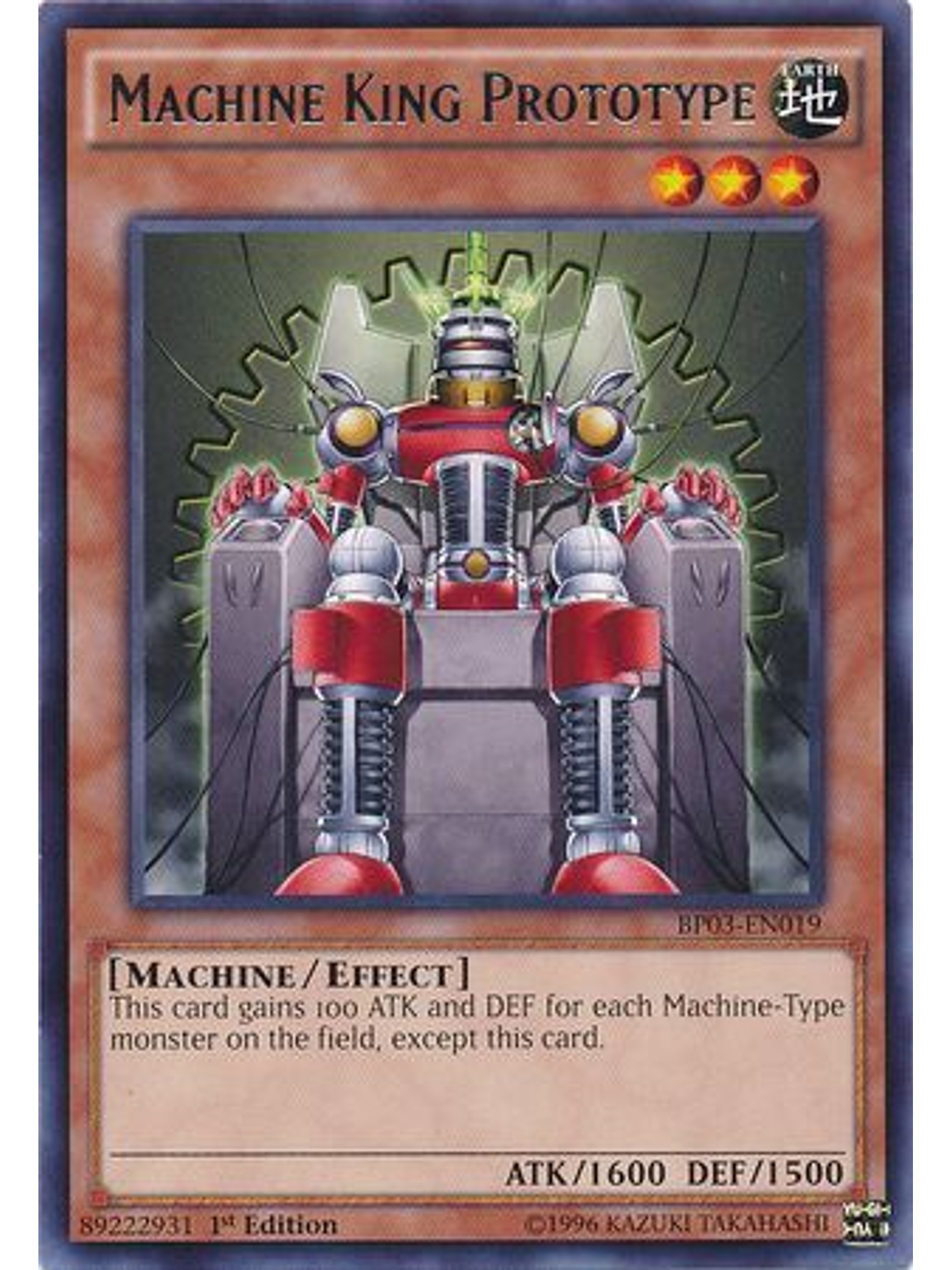 Machine King Prototype - BP03-EN019 - Rare 1st Edition 1