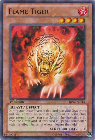 Flame Tiger - BP02-EN113 - Mosaic Rare 1st Edition