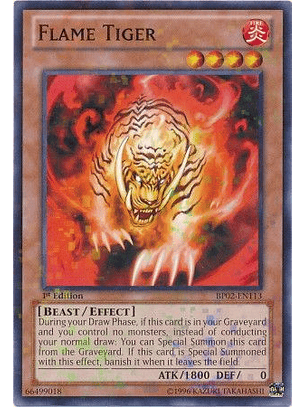 Flame Tiger - BP02-EN113 - Mosaic Rare 1st Edition