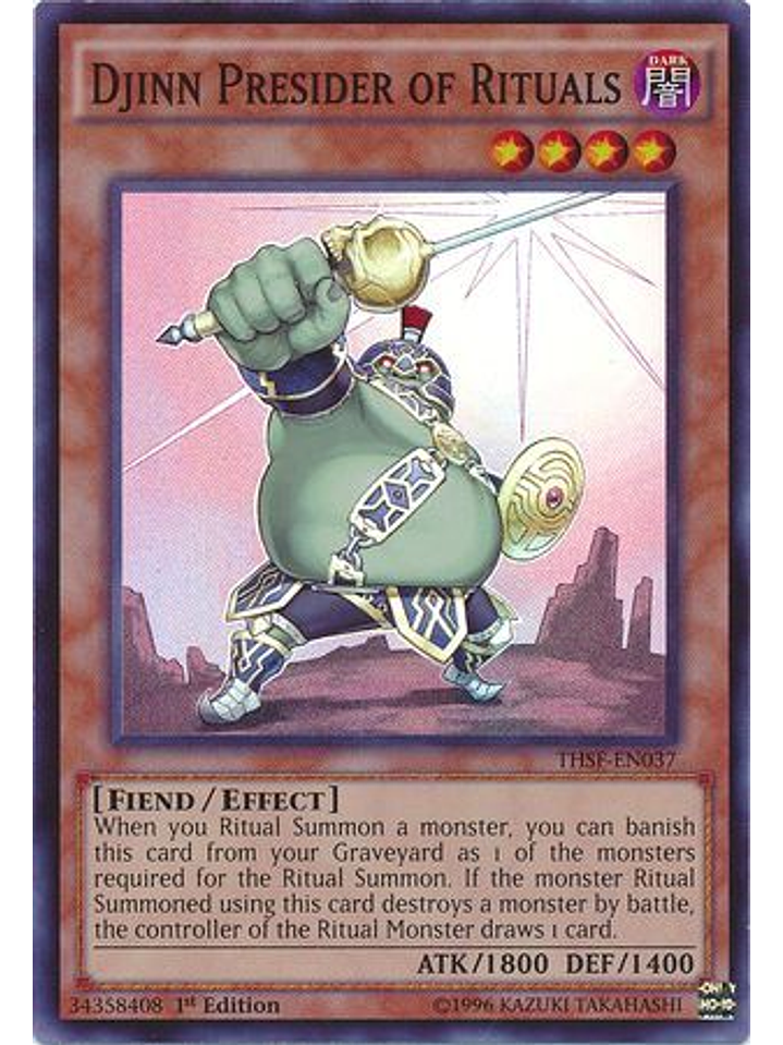 Djinn Presider of Rituals - THSF-EN037 - Super Rare 1st Edition 1