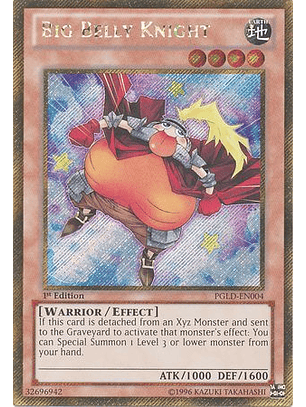 Big Belly Knight - PGLD-EN004 - Gold Secret Rare 1st Edition