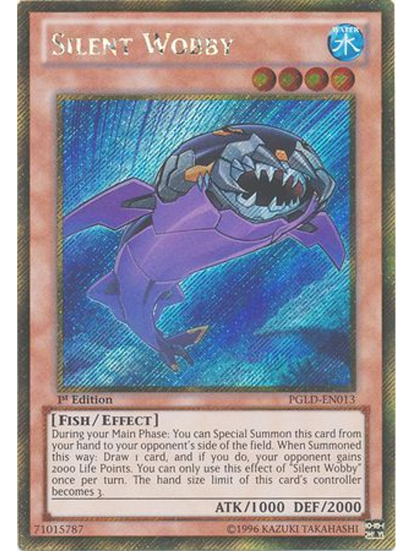 Silent Wobby - PGLD-EN013 - Gold Secret Rare 1st Edition 1