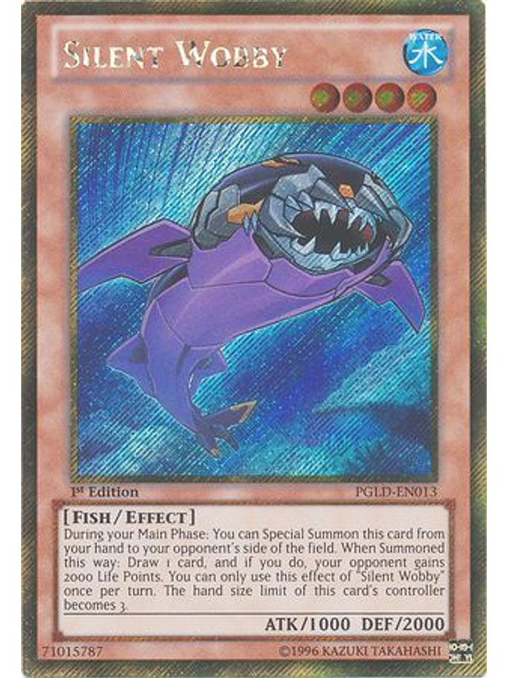 Silent Wobby - PGLD-EN013 - Gold Secret Rare 1st Edition 1