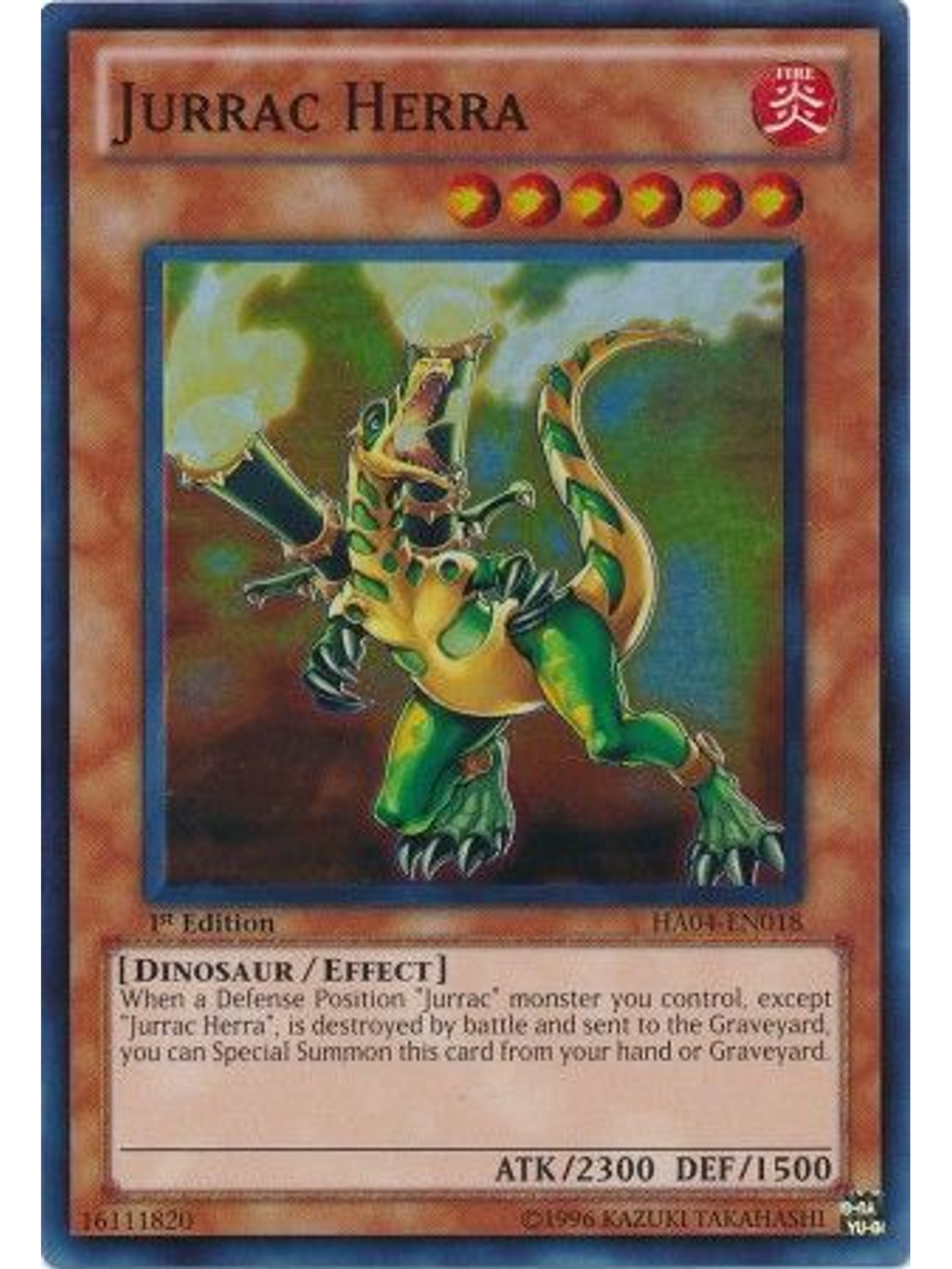 Jurrac Herra - HA04-EN018 - Super Rare 1st Edition 1