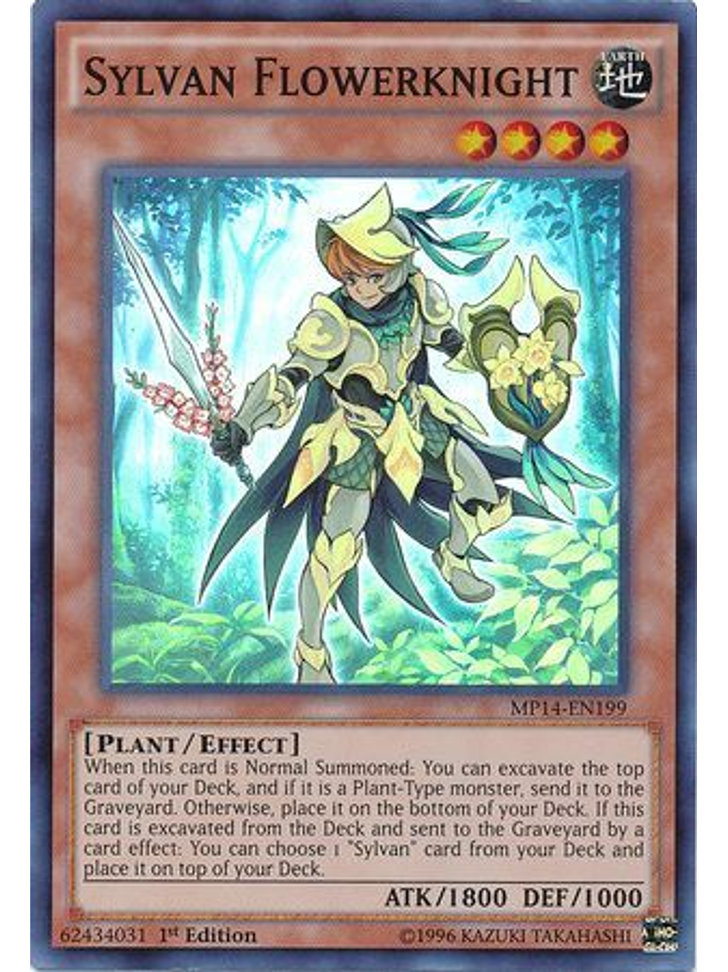 Sylvan Flowerknight - MP14-EN199 - Super Rare 1st Edition 1