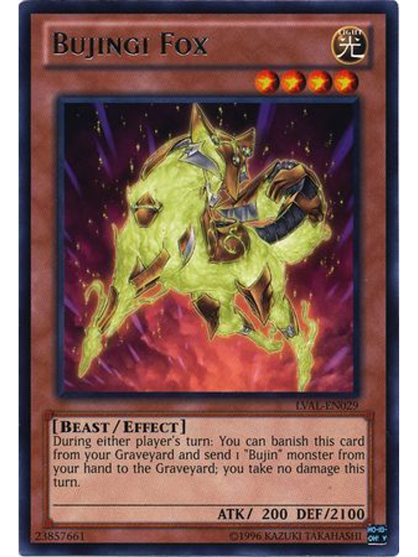 Bujingi Fox - LVAL-EN029 - Rare Unlimited 1