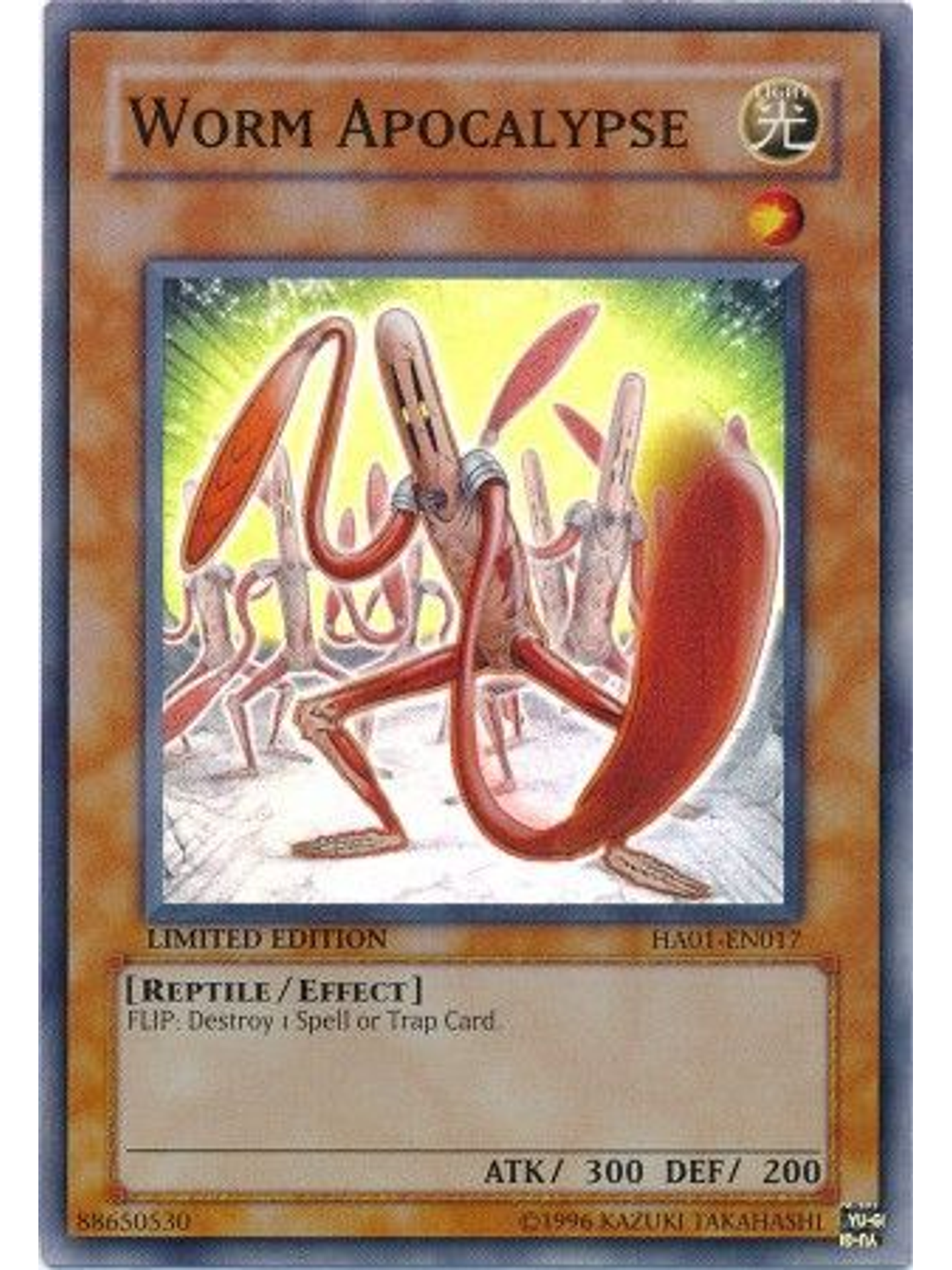 Worm Apocalypse - HA01-EN017 - Super Rare 1st Edition 1