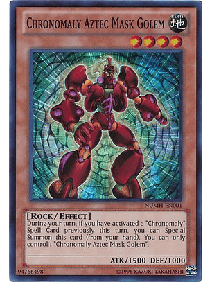 Chronomaly Aztec Mask Golem - NUMH-EN001 - Super Rare Unlimited
