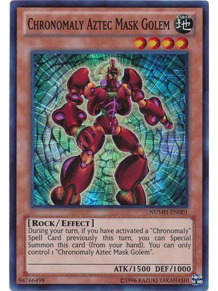 Chronomaly Aztec Mask Golem - NUMH-EN001 - Super Rare Unlimited 1