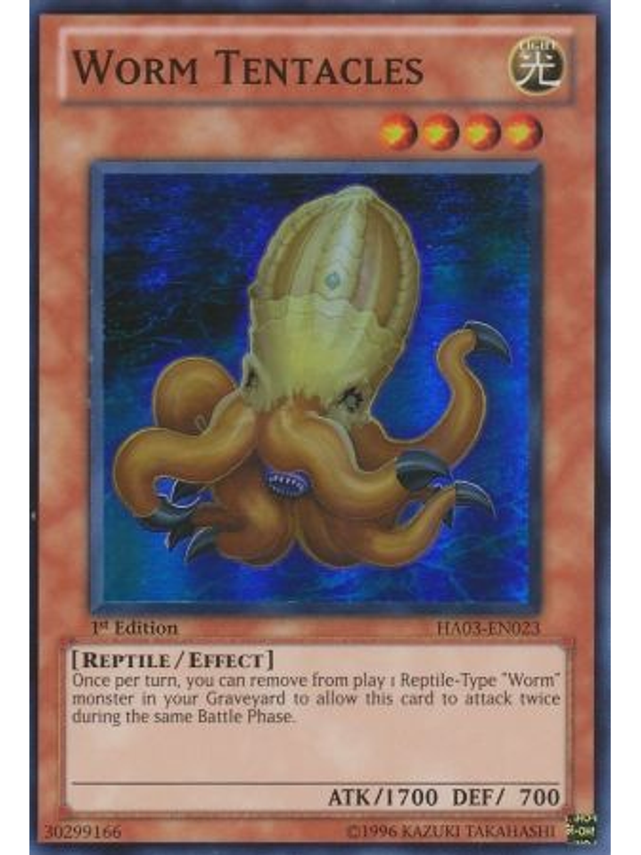 Worm Tentacles - HA03-EN023 - Super Rare 1st Edition 1
