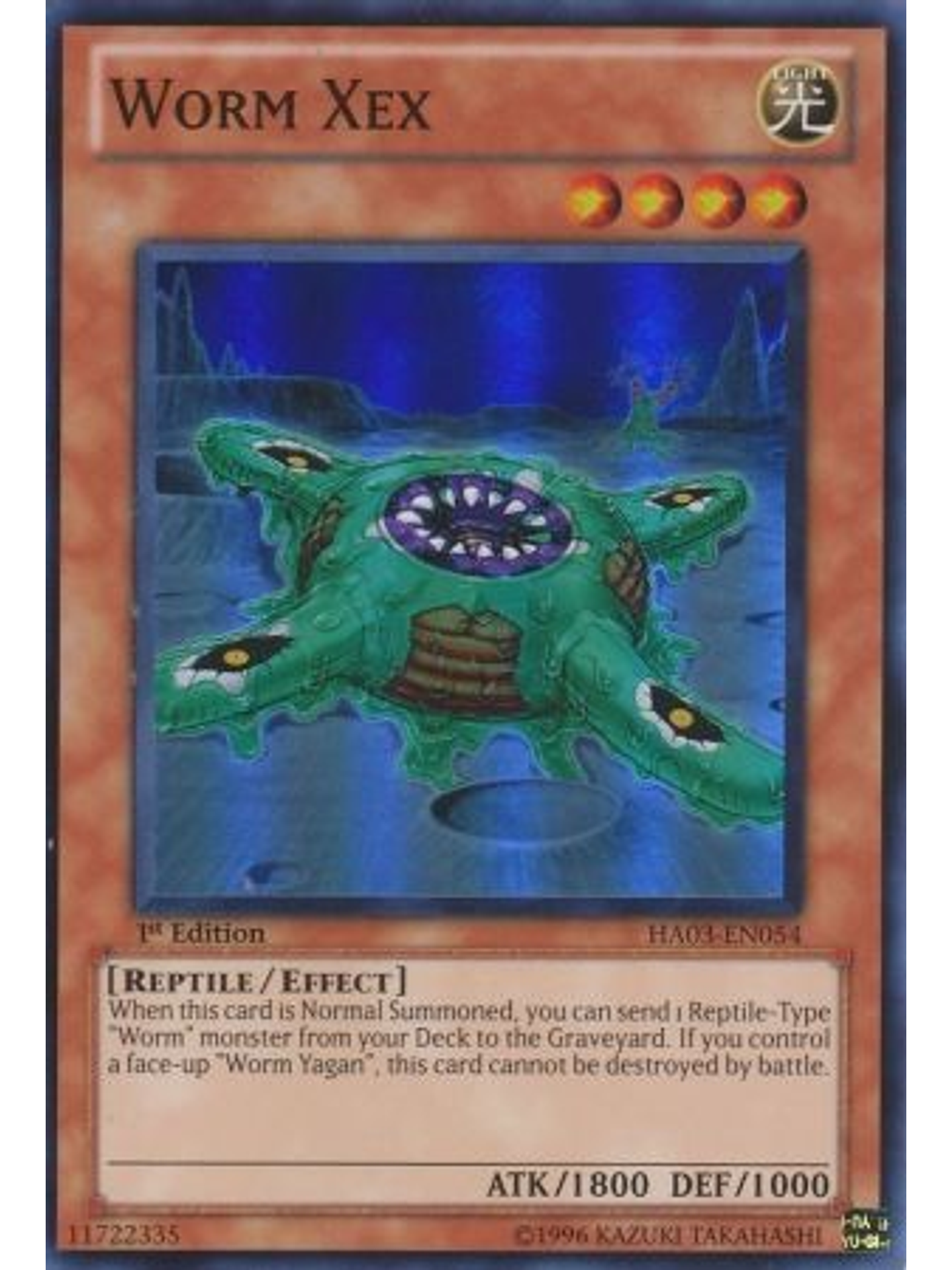 Worm Xex - HA03-EN054 - Super Rare 1st Edition 1