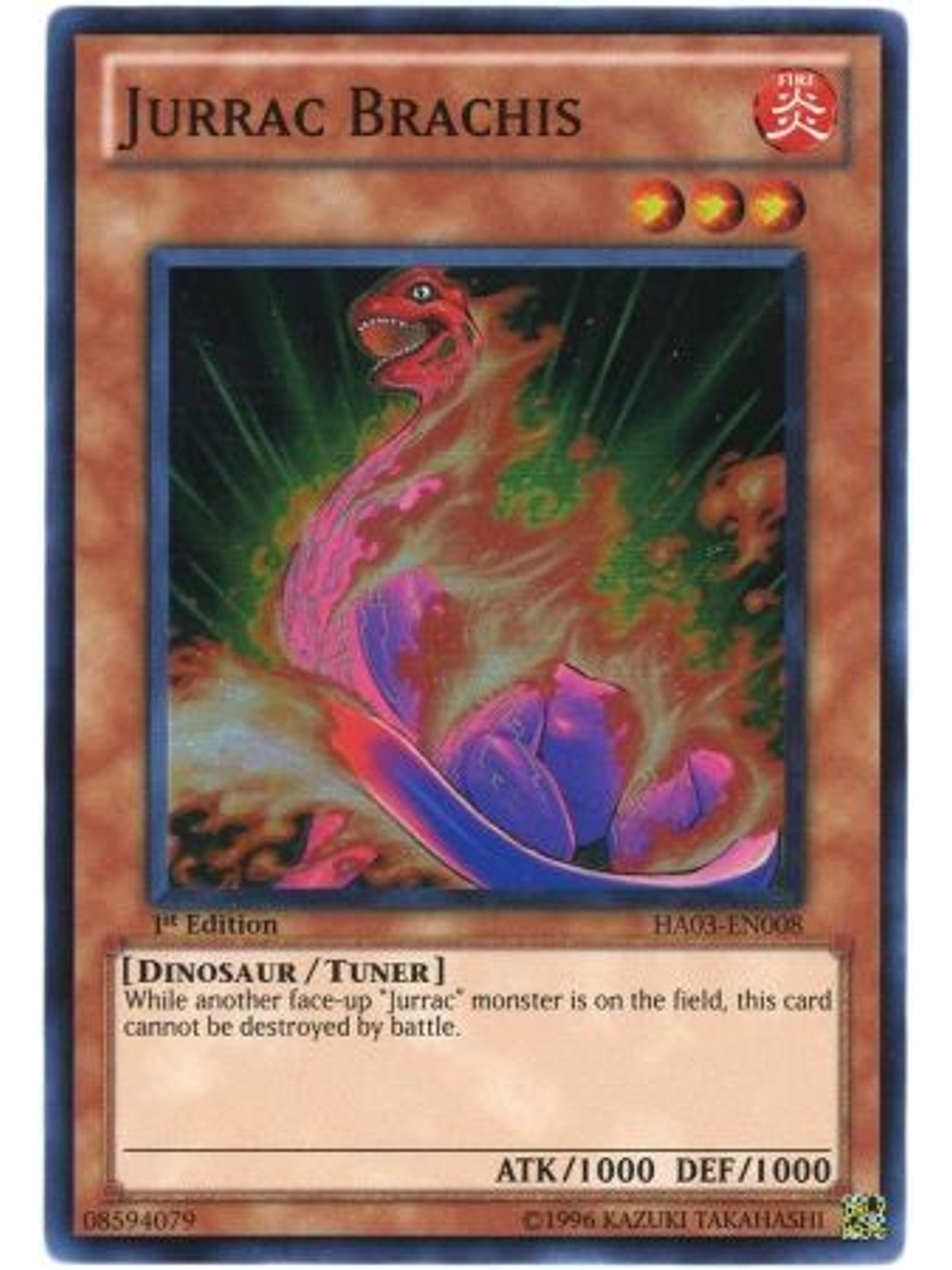 Jurrac Brachis - HA03-EN008 - Super Rare 1st Edition 1