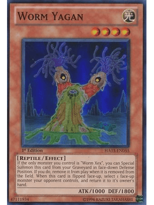 Worm Yagan - HA03-EN055 - Super Rare 1st Edition