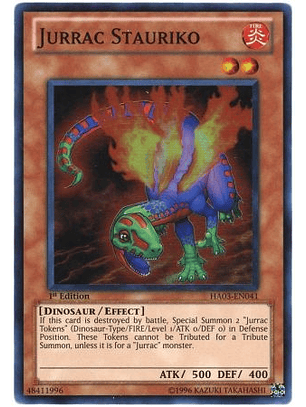 Jurrac Stauriko - HA03-EN041 - Super Rare 1st Edition