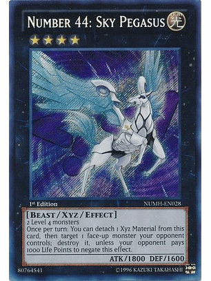 Number 44: Sky Pegasus - NUMH-EN028 - Secret Rare 1st Edition