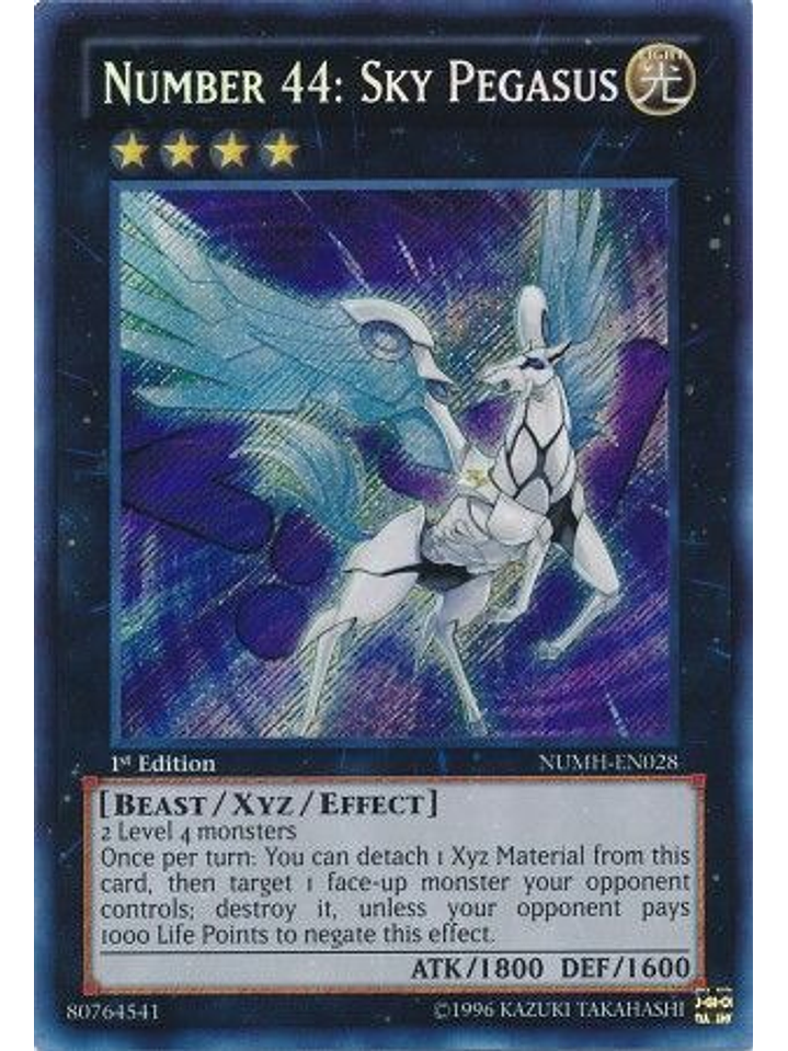 Number 44: Sky Pegasus - NUMH-EN028 - Secret Rare 1st Edition 1