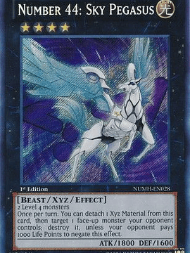 Number 44: Sky Pegasus - NUMH-EN028 - Secret Rare 1st Edition