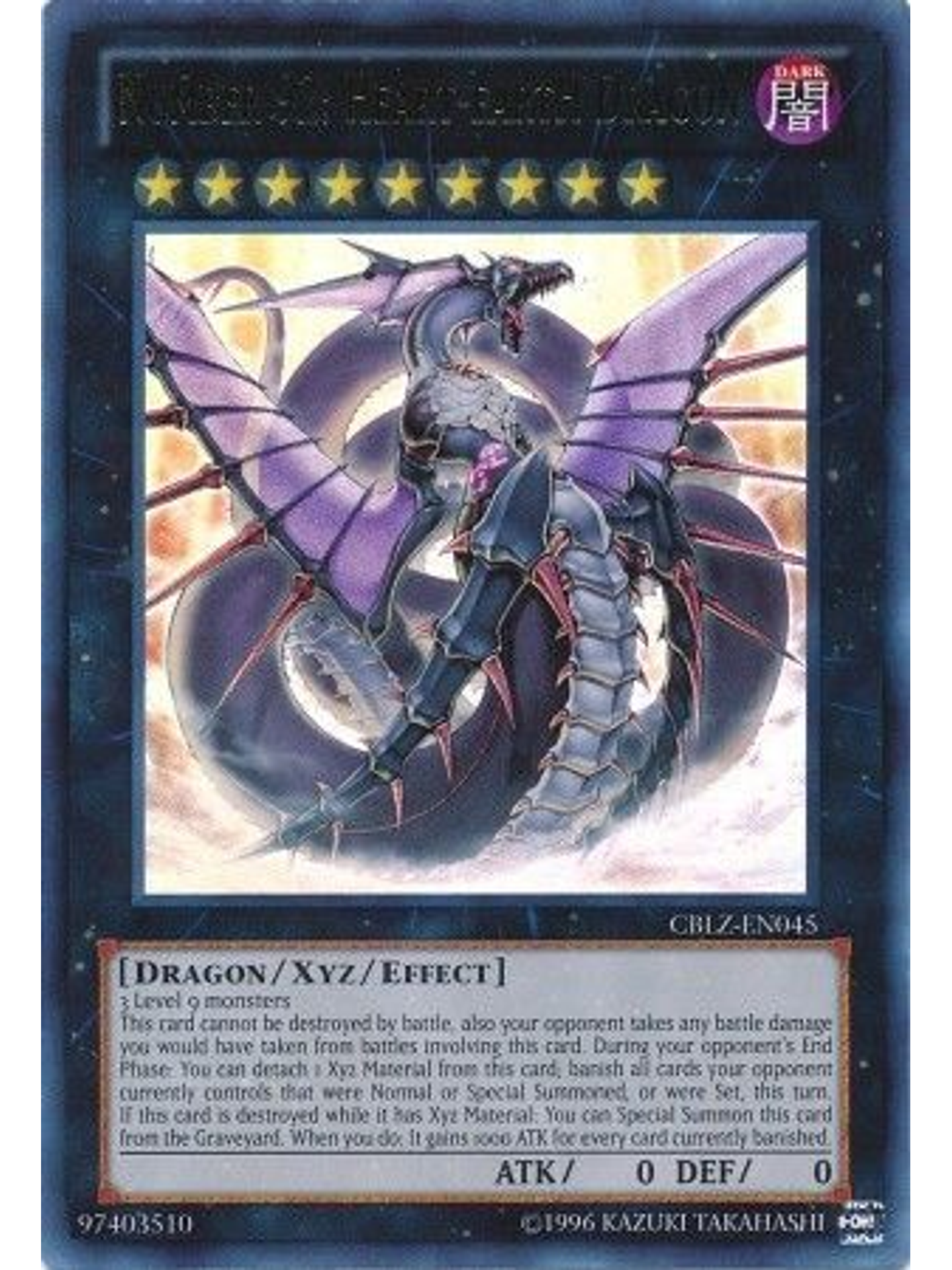 Number 92: Heart-eartH Dragon - CBLZ-EN045 - Ultra Rare Unlimited 1