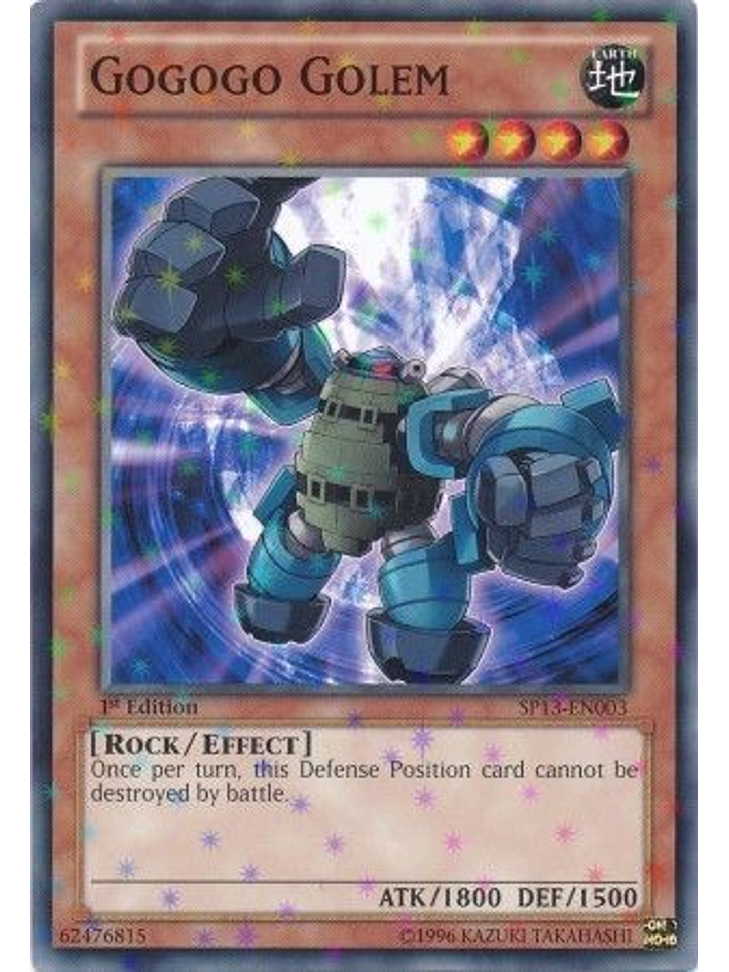 Gogogo Golem - SP13-EN003 - Starfoil Rare 1st Edition 1