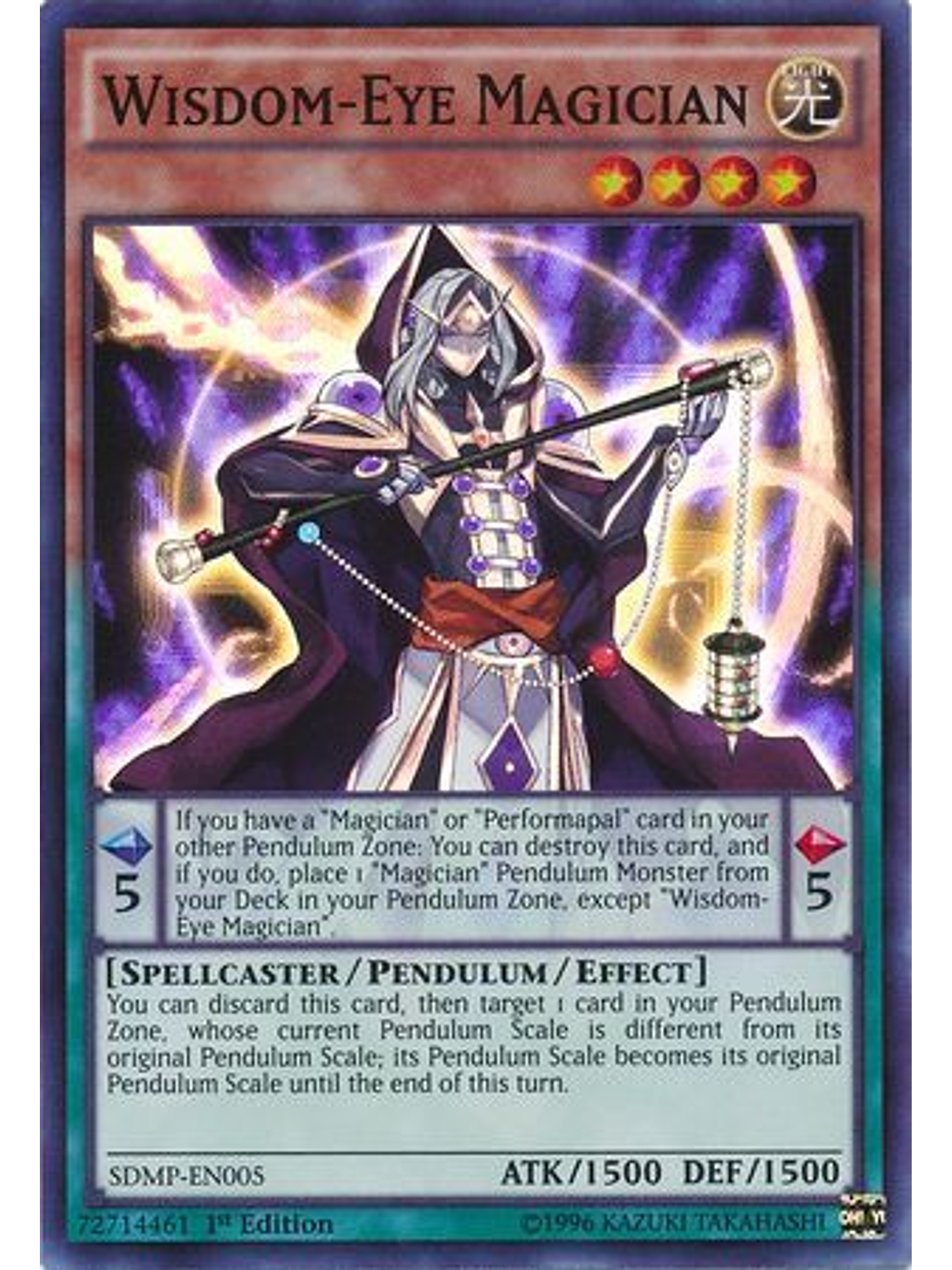 Wisdom-Eye Magician - SDMP-EN005 - Super Rare 1st Edition 1