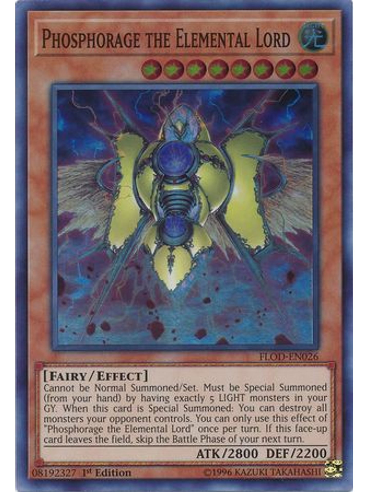 Phosphorage the Elemental Lord - FLOD-EN026 - Super Rare 1st Edition 1