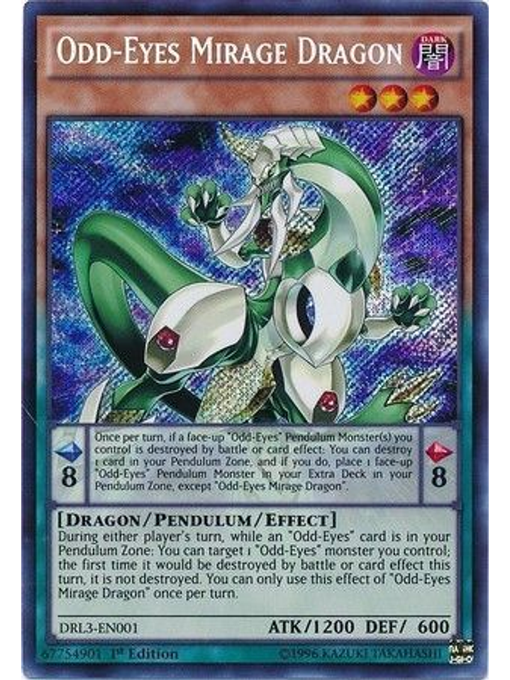Odd-Eyes Mirage Dragon - DRL3-EN001 - Secret Rare 1st Edition 1