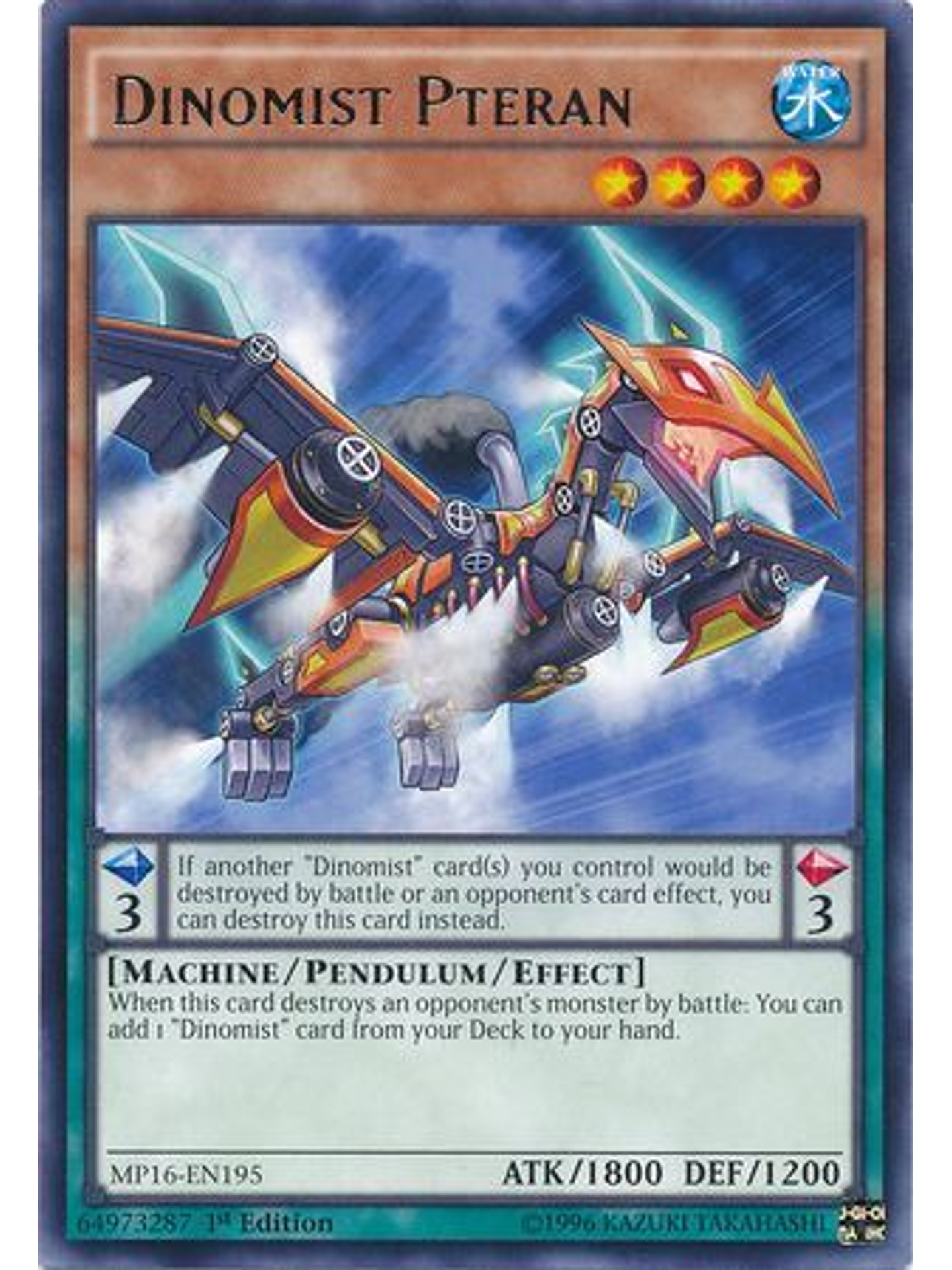 Dinomist Pteran - MP16-EN195 - Rare 1st Edition 1