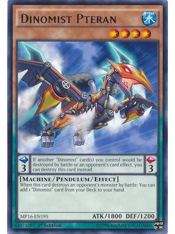 Dinomist Pteran - MP16-EN195 - Rare 1st Edition 1