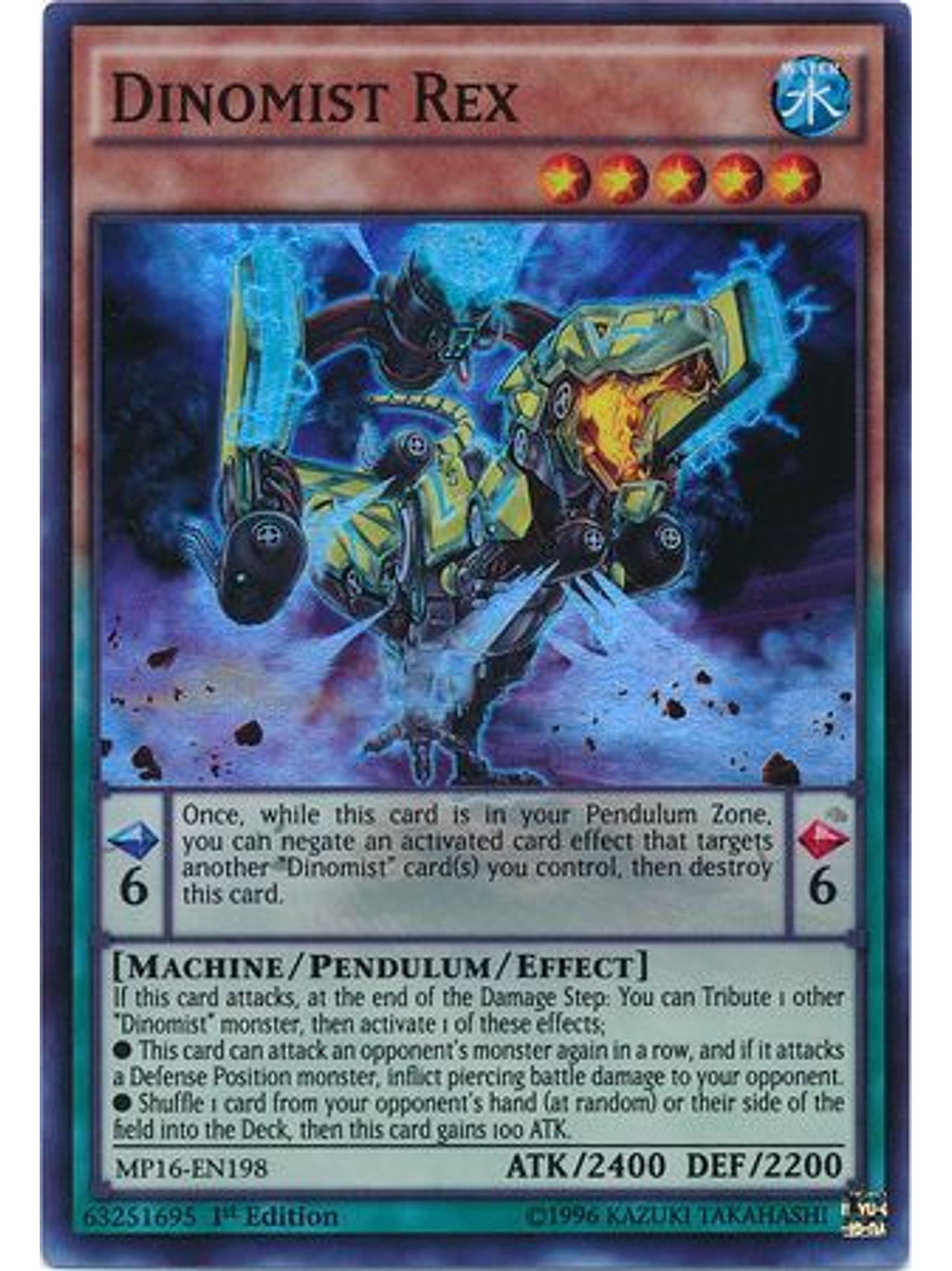 Dinomist Rex - MP16-EN198 - Super Rare 1st Edition 1