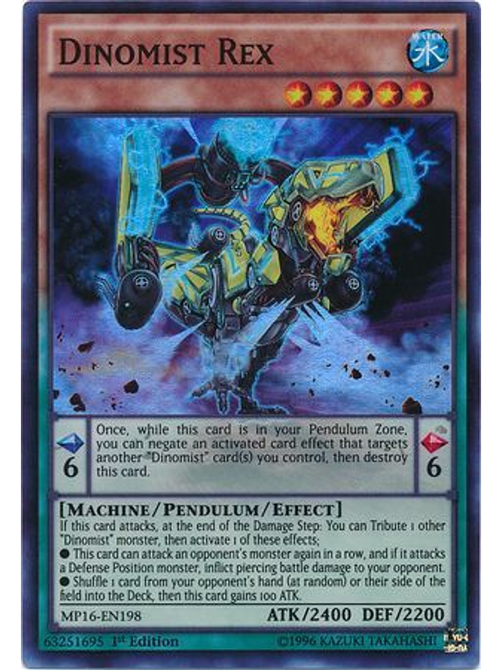 Dinomist Rex - MP16-EN198 - Super Rare 1st Edition 1
