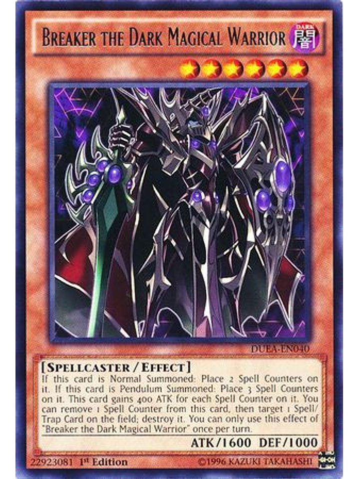Breaker the Dark Magical Warrior - DUEA-EN040 - Rare 1st Edition 1