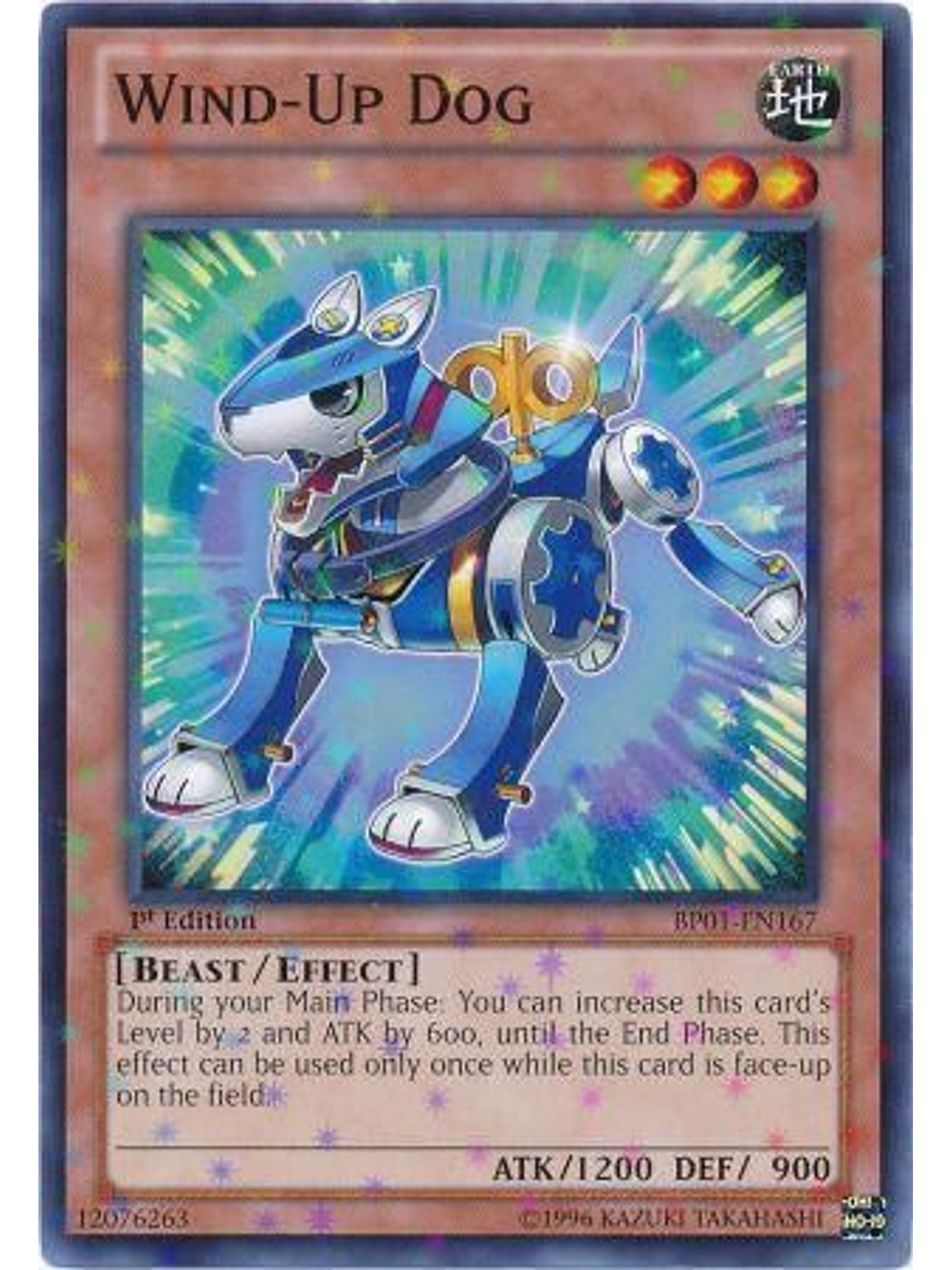 Wind-Up Dog - BP01-EN167 - Starfoil Rare 1st Edition 1