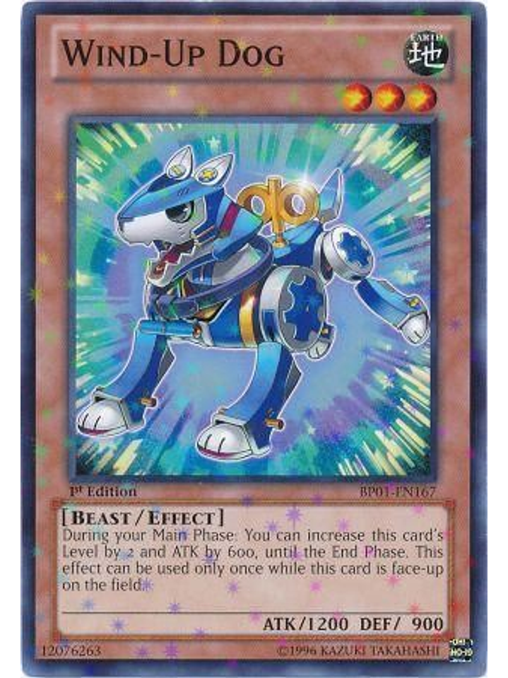Wind-Up Dog - BP01-EN167 - Starfoil Rare 1st Edition 1