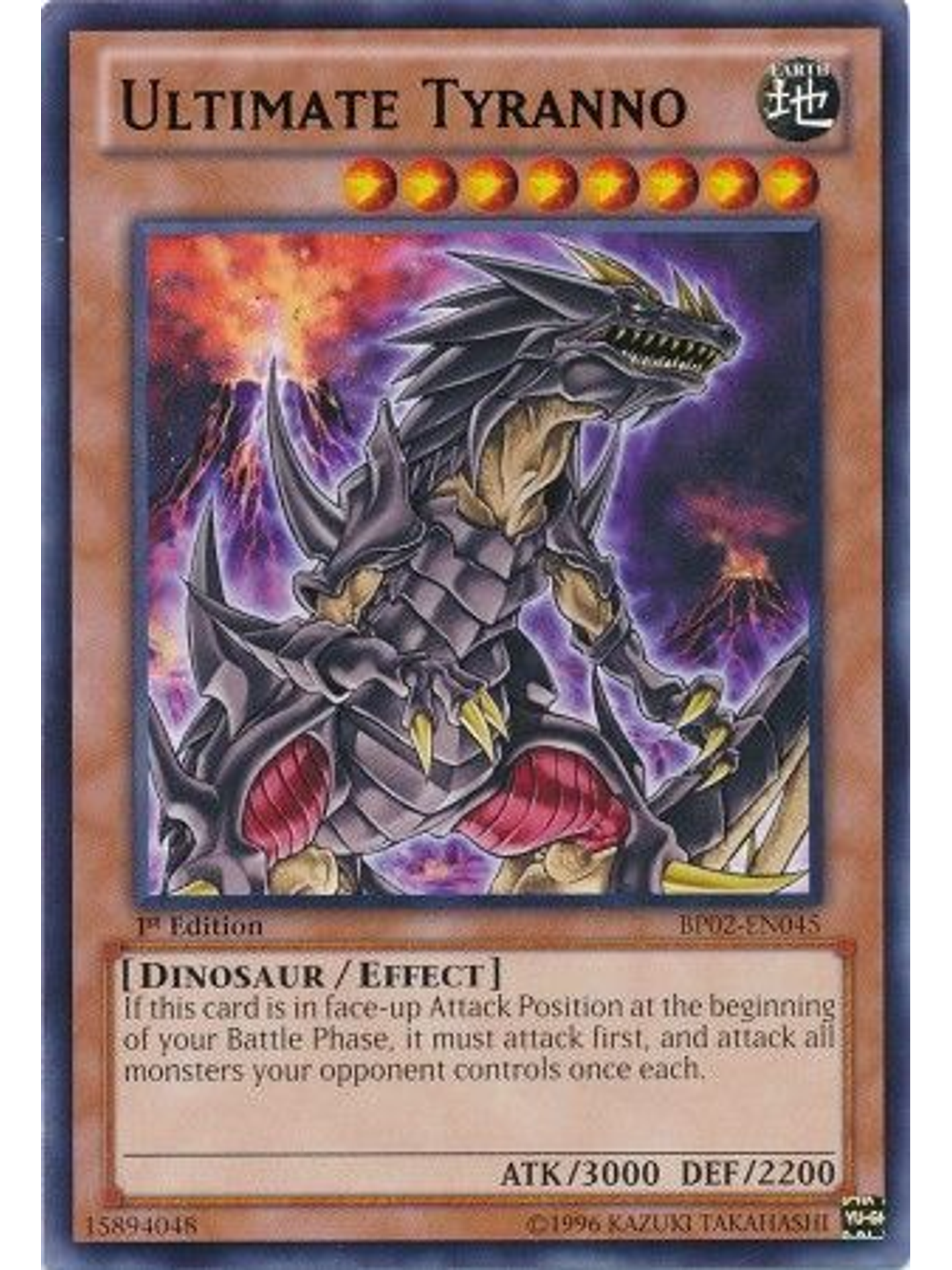 Ultimate Tyranno - BP02-EN045 - Rare 1st Edition 1