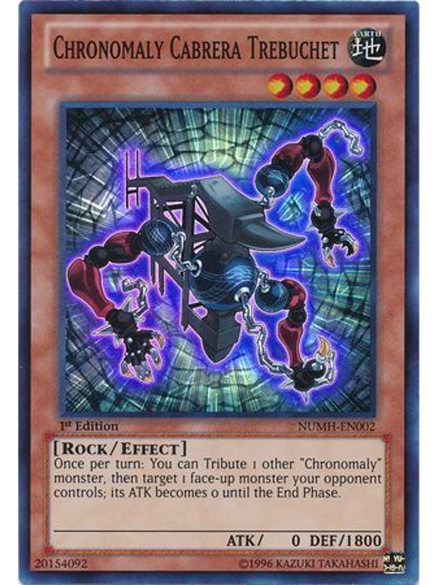 Chronomaly Cabrera Trebuchet - NUMH-EN002 - Super Rare 1st Edition 1