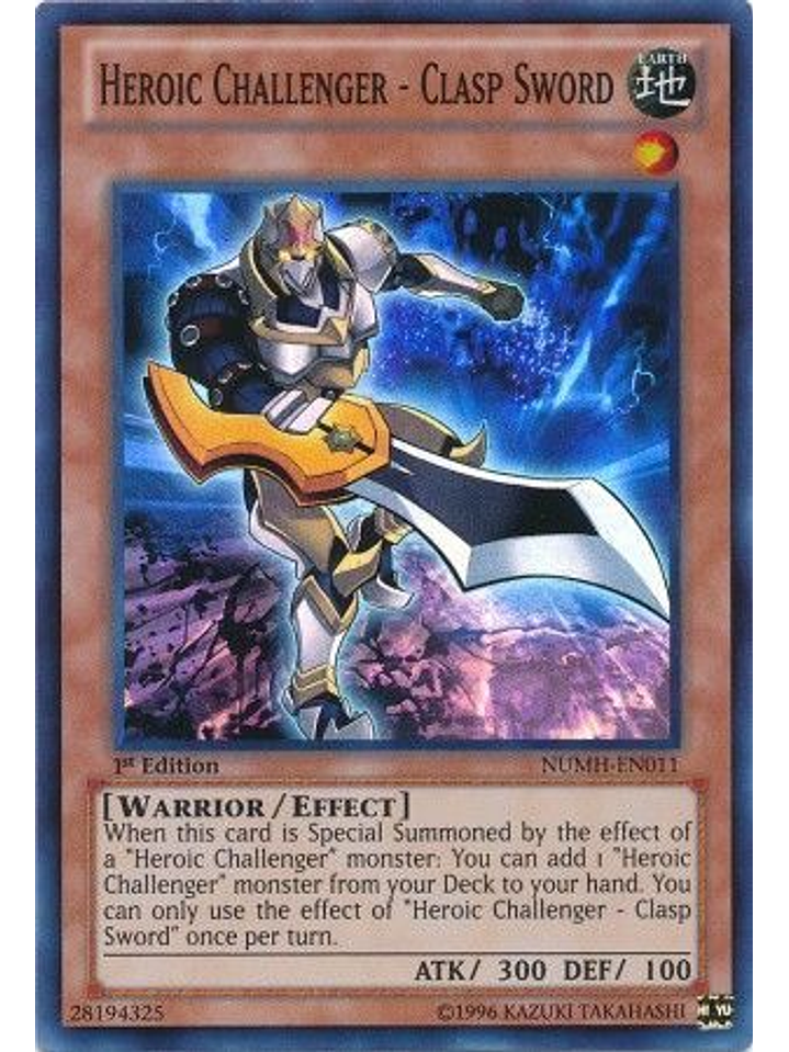 Heroic Challenger - Clasp Sword - NUMH-EN011 - Super Rare 1st Edition 1