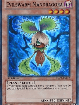 Evilswarm Mandragora - HA07-EN015 - Super Rare 1st Edition