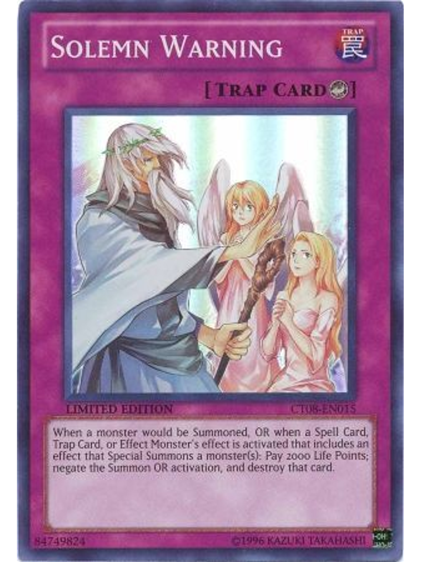 Solemn Warning - CT08-EN015 - Super Rare 1