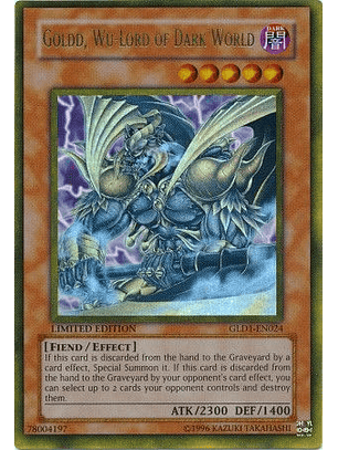 Goldd, Wu-Lord of Dark World - GLD1-EN024 - Gold Rare