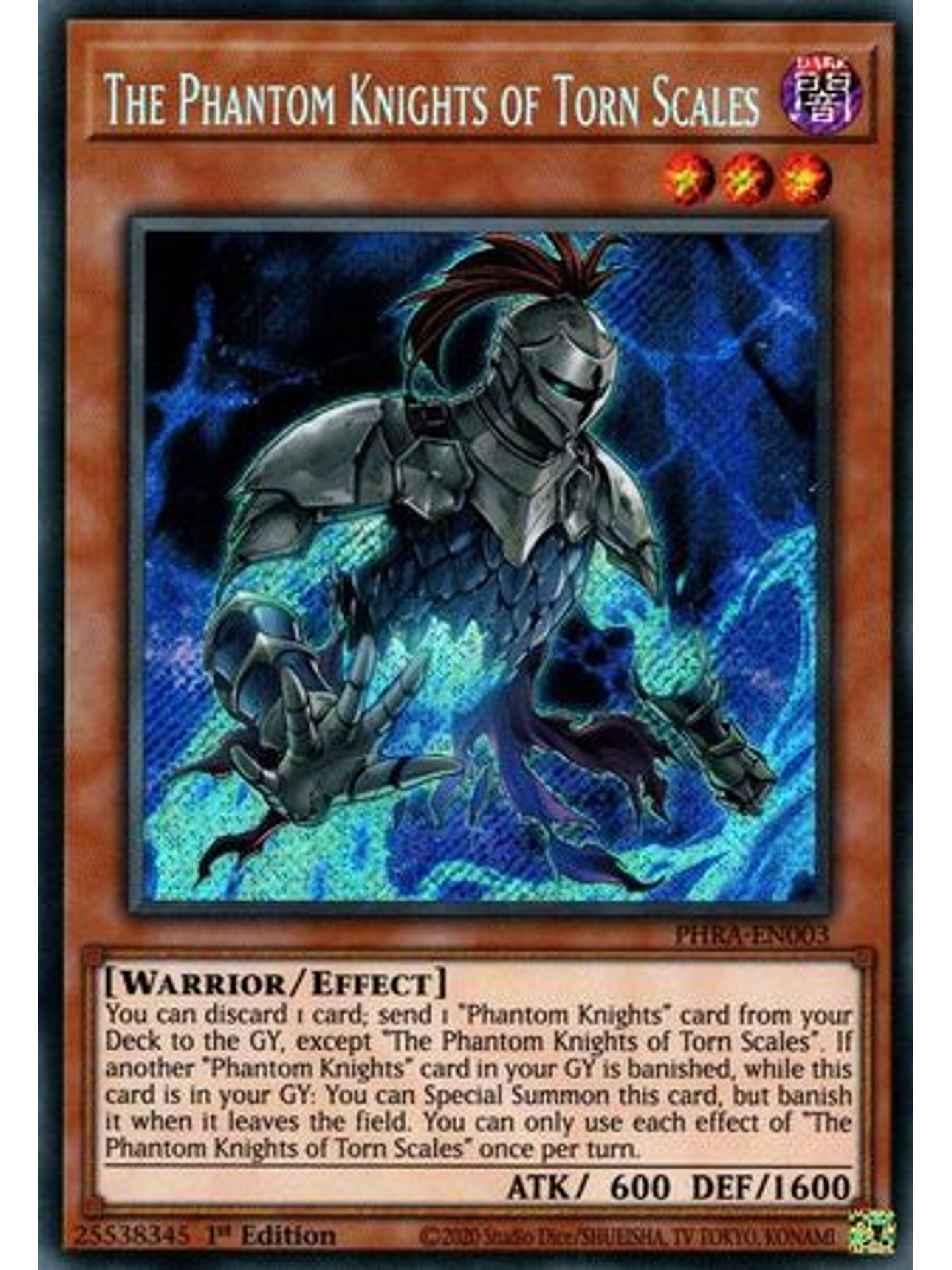 The Phantom Knights of Torn Scales - PHRA-EN003 - Secret Rare 1st Edition 1